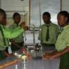 Students performing Chemistry Practicals