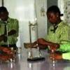 Students performing Chemistry practicals