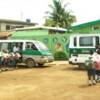 School Bus & Children in front of school